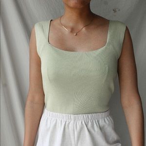 Vintage pear silk top